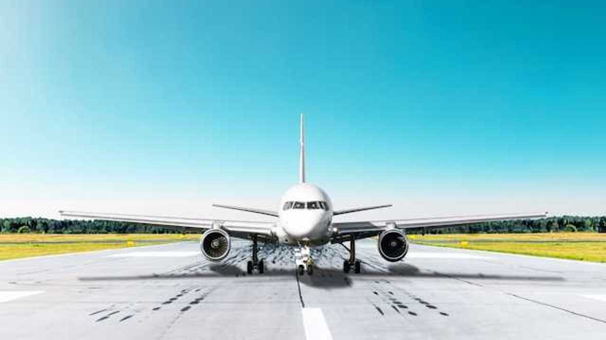 An airplane on the tarmac