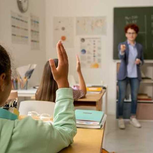 An elementary school classroom
