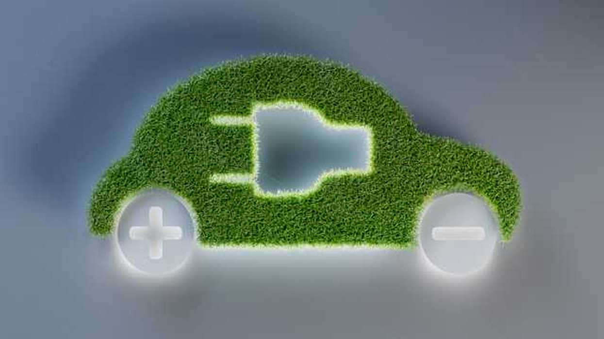 An illustration of an electric car
