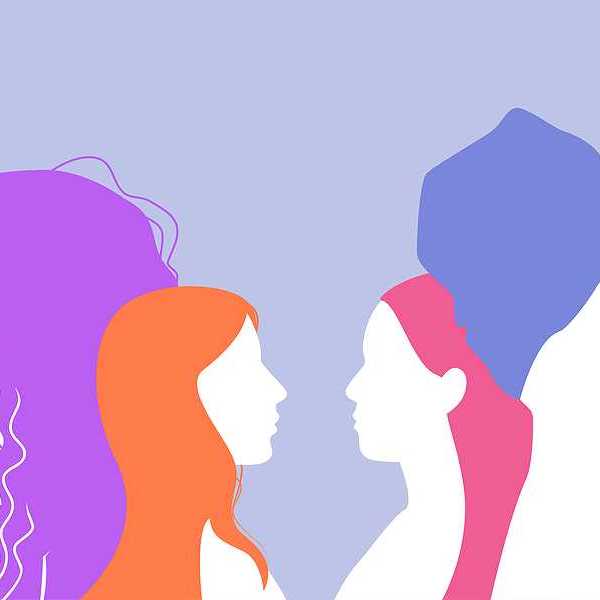 An illustration of women in silhouette