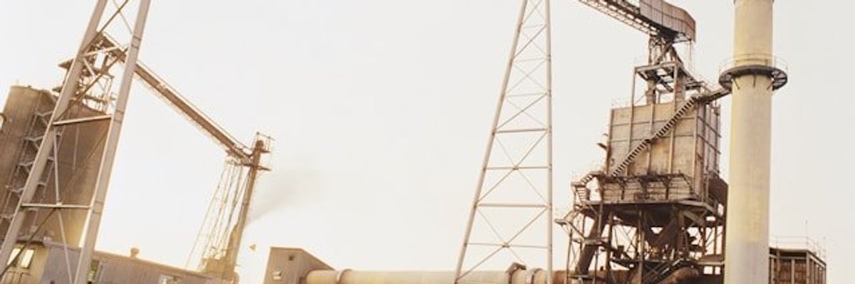 An industrial facility on a sunny day