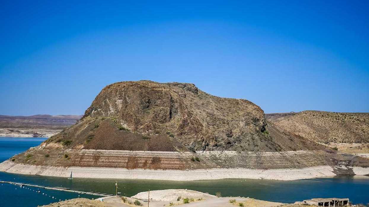 An overlooking view of Elephant Butte reservoir on the Rio Grande River, New Mexico