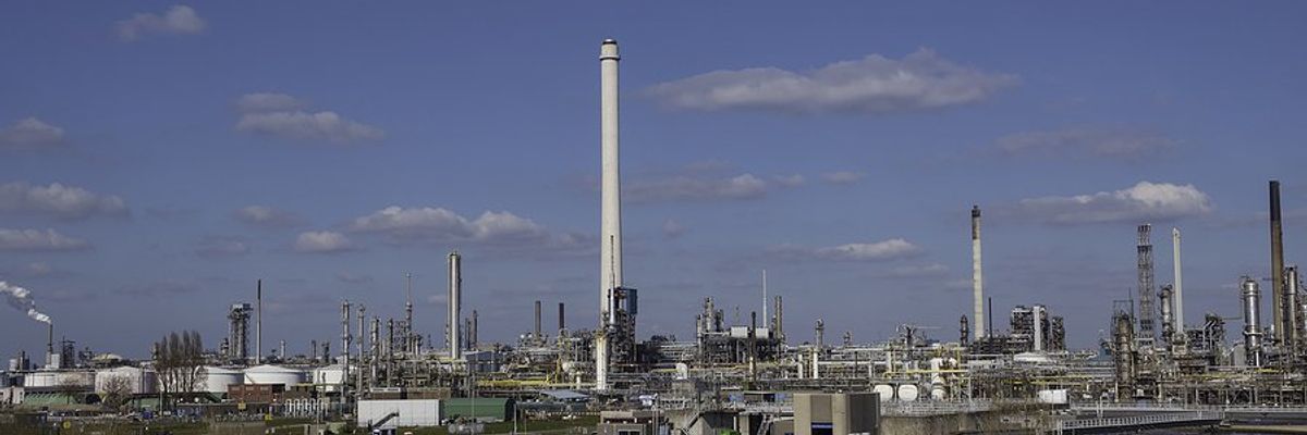 An vast industrial complex on a sunny day.