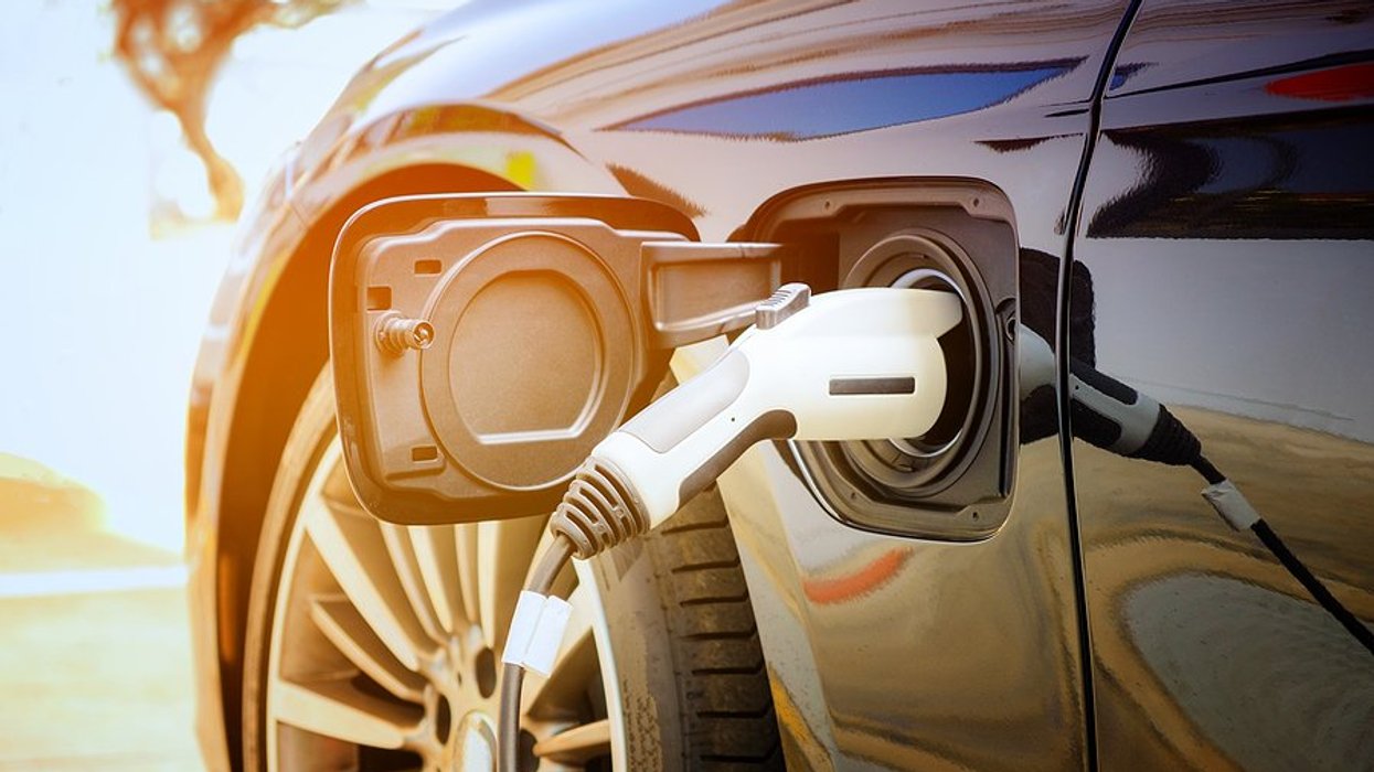 animated electric car charging