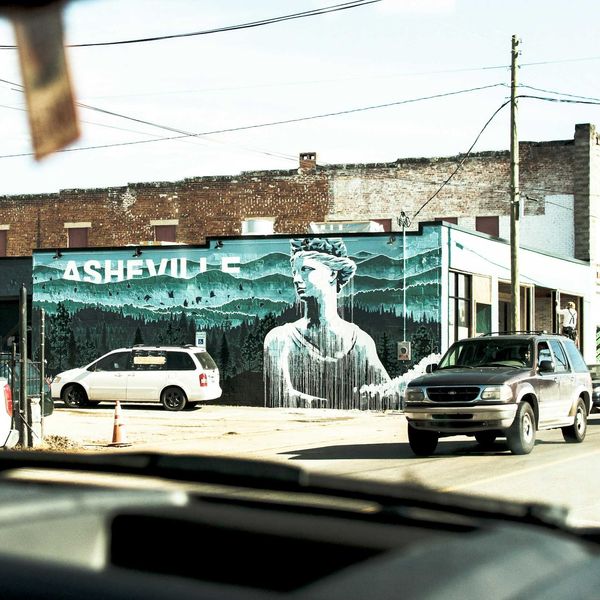 Asheville, North Carolina downtown mural on building