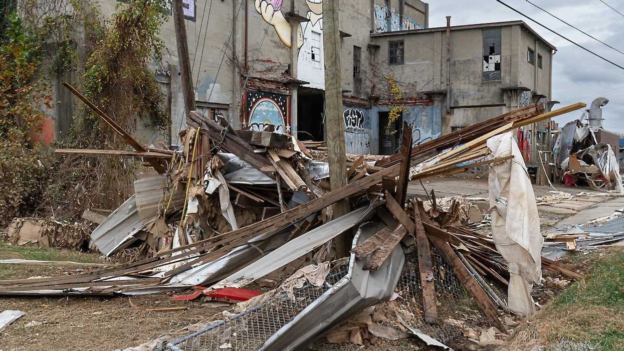 Asheville North Carolina hurricane Helene debris