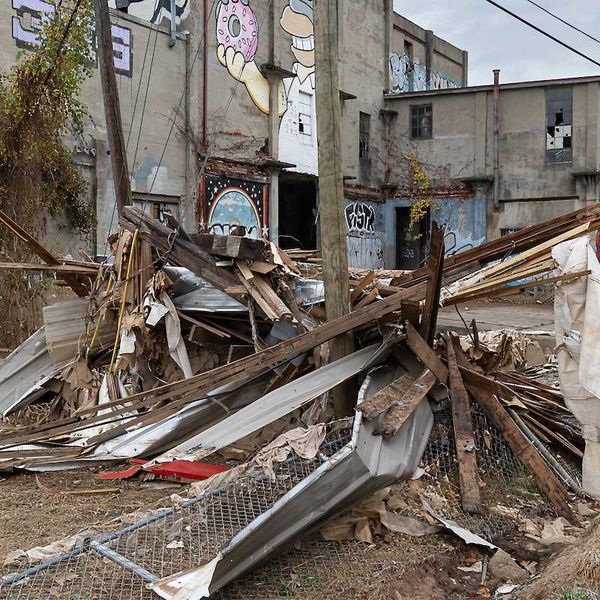 Asheville North Carolina hurricane Helene debris