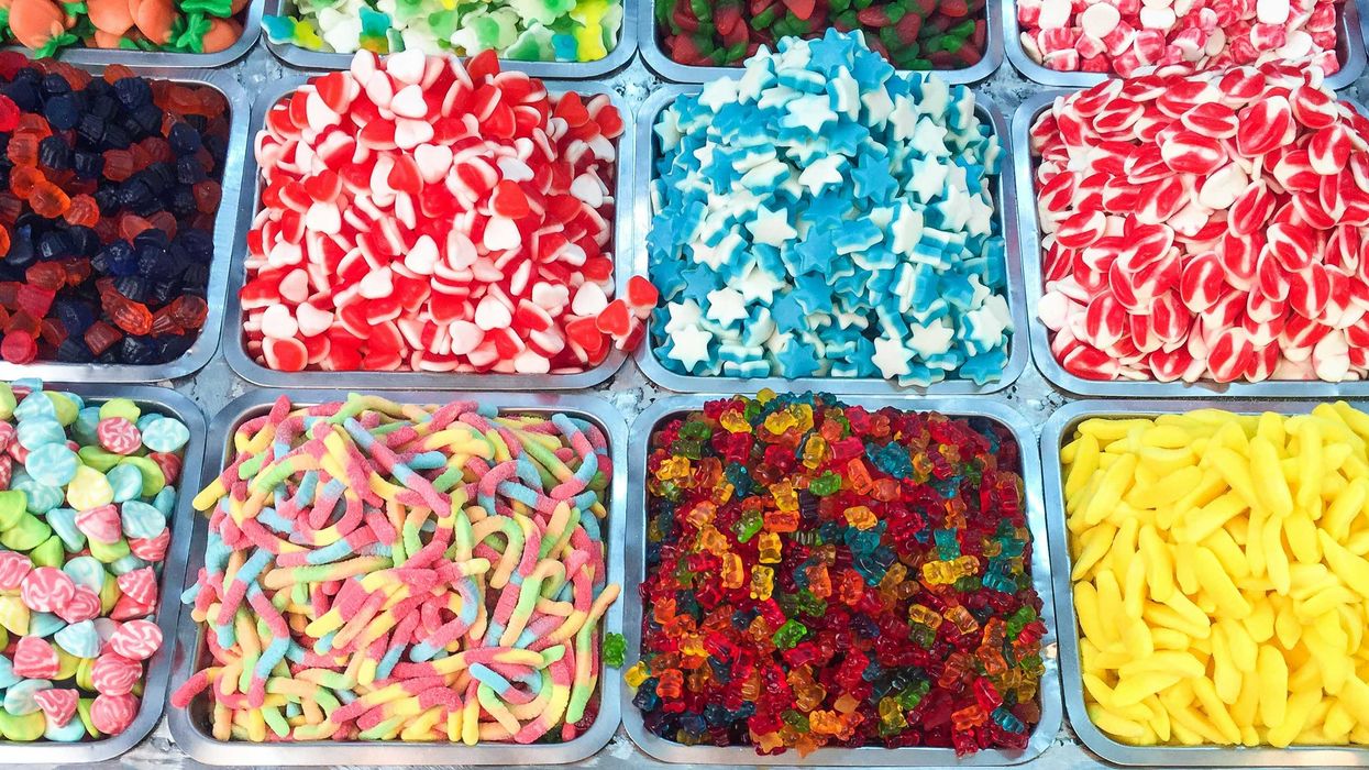 assorted candies in containers