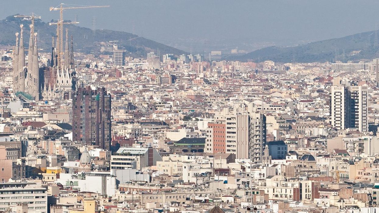 barcelona mountains sagrada familia