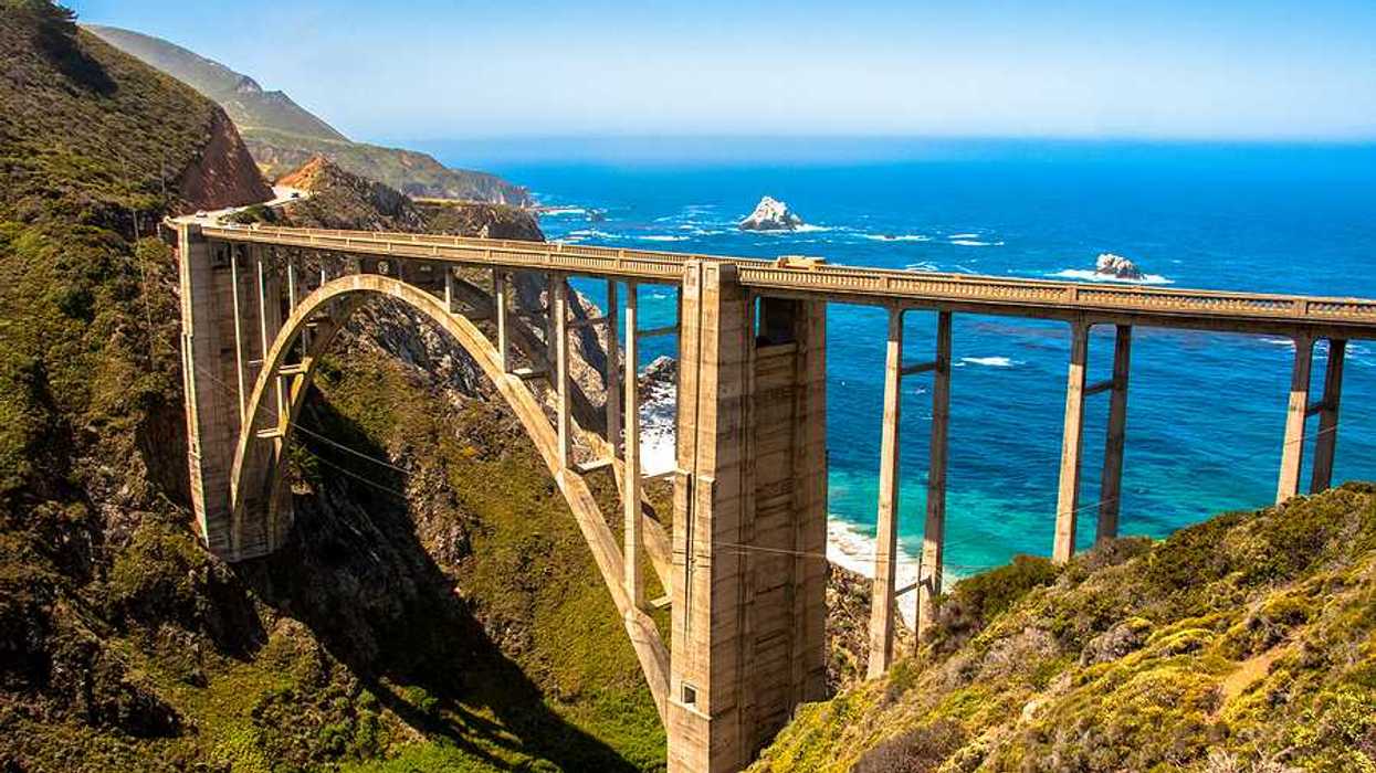 Bixby Bridge, part of Highway 1, at Big Sur, in California