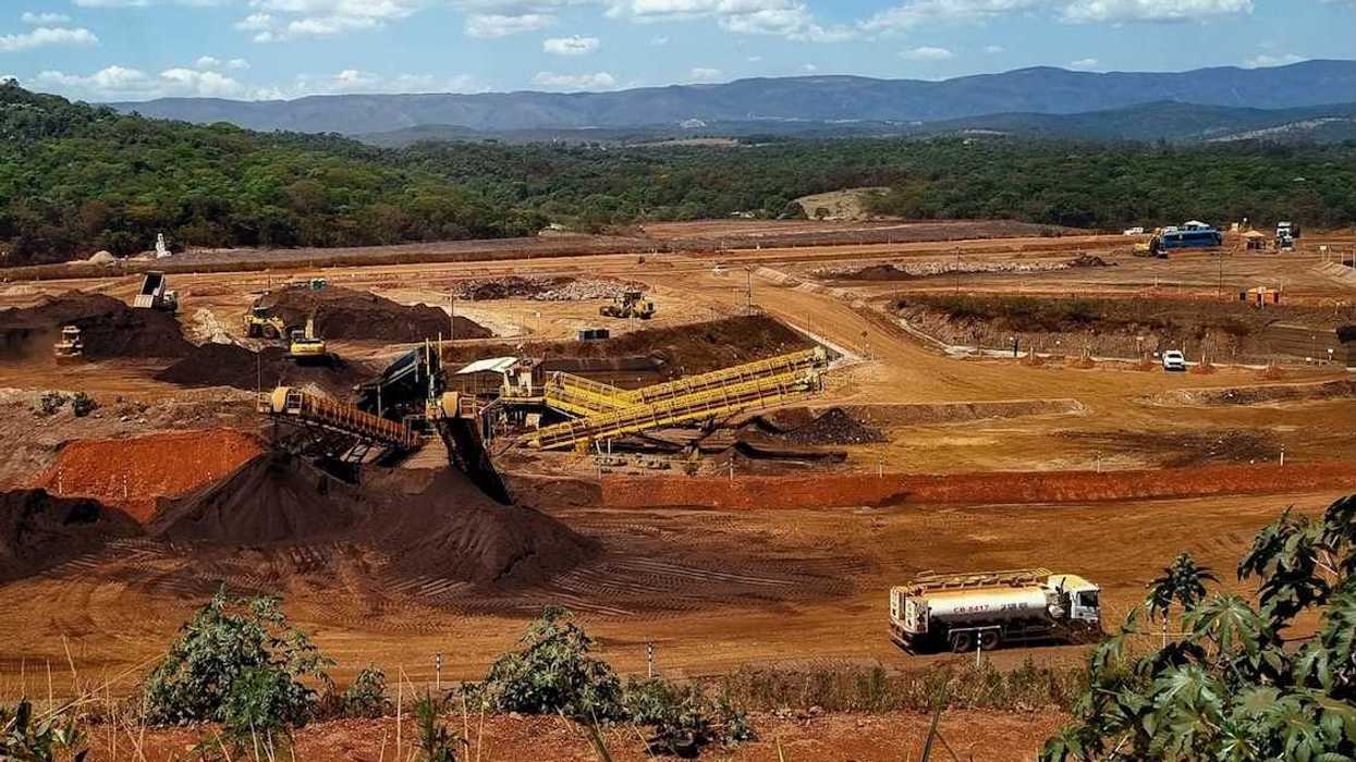Brazil mining operation—stripped off vegetation—resource extraction