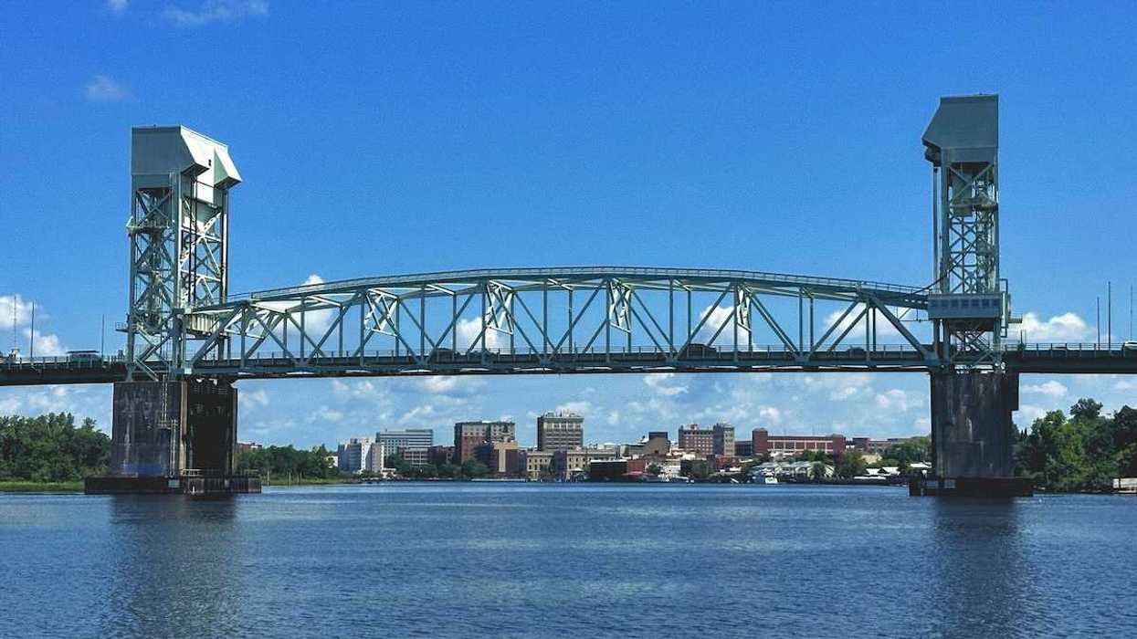 Bridge over the Cape Fear River, Wilmington, North Carolina.
