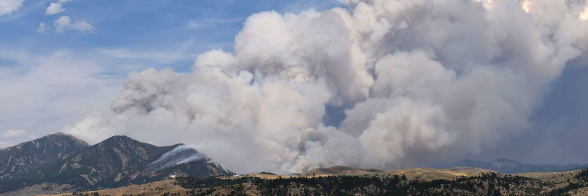 Bridger Foothills Fire on Sunday afternoon in Bozeman