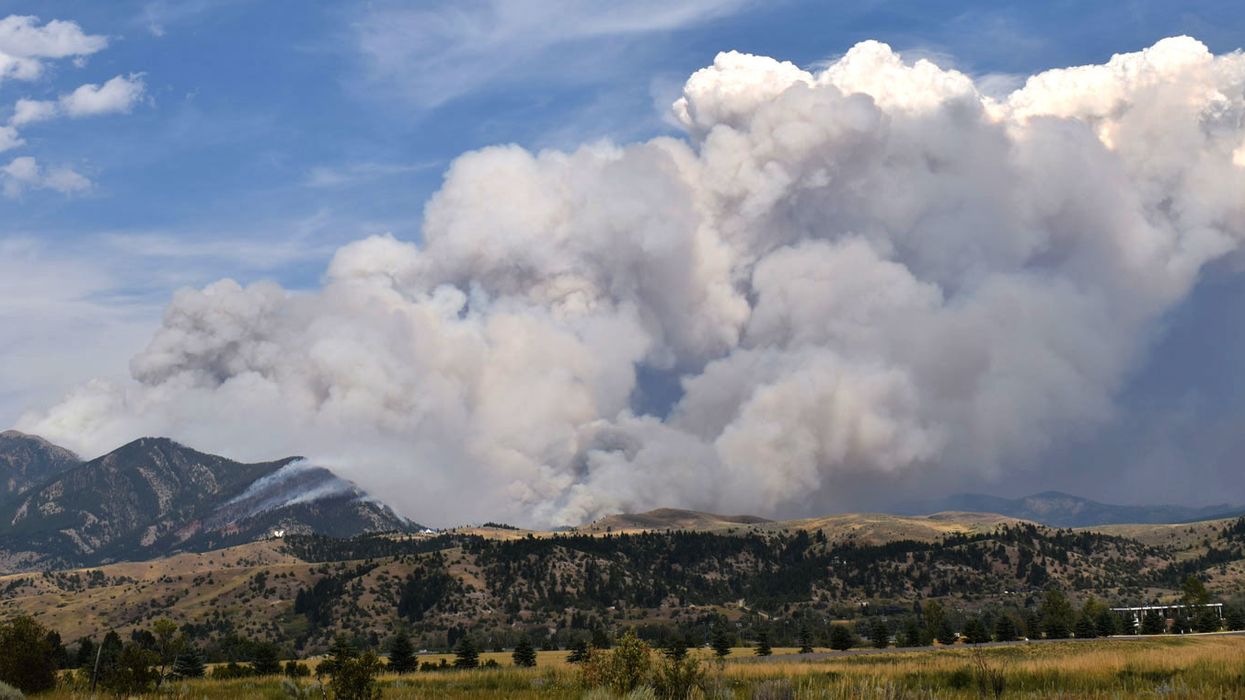 Bridger Foothills Fire on Sunday afternoon in Bozeman