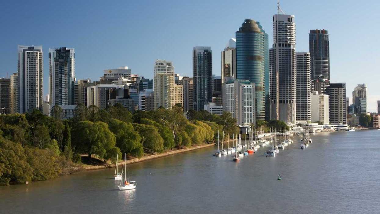 Brisbane, Australia, sailboats in harbor