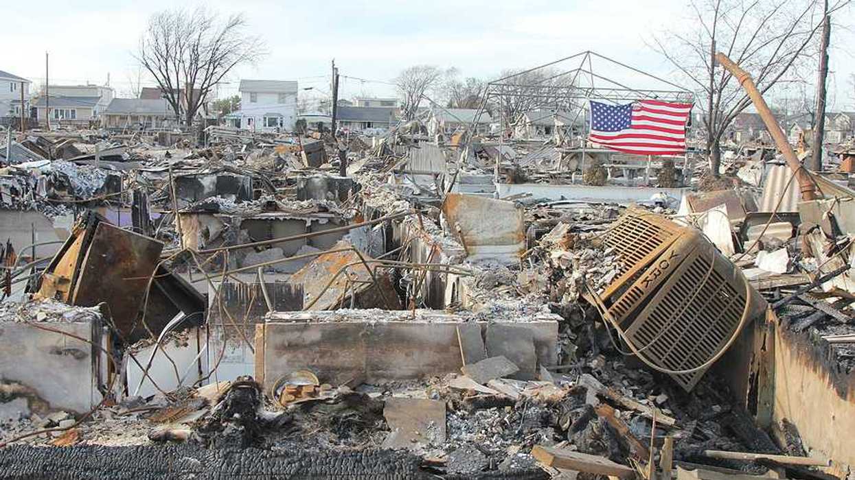 Burned houses in the aftermath of Hurricane Sandy on November 20, 2012 in Breezy Point, NY.
