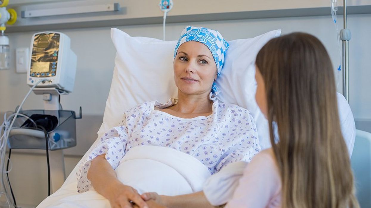 cancer patient in hospital bed