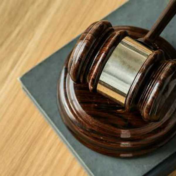 Closeup of a wooden gavel