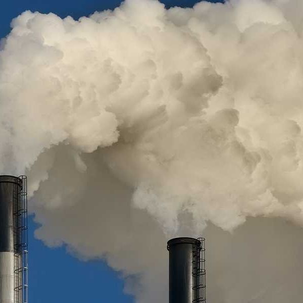 Coal plant emitting pollution