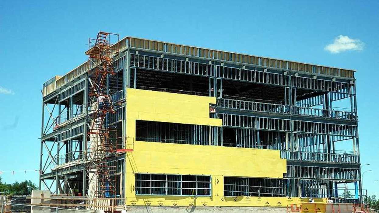Construction of a large office building