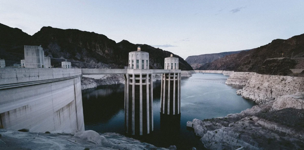 corpse in a barrel in a drying reservoir
