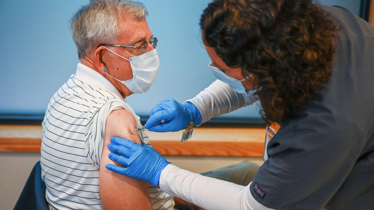 covid vaccine elderly man