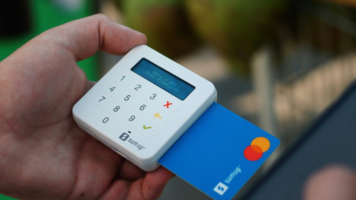 credit card in machine