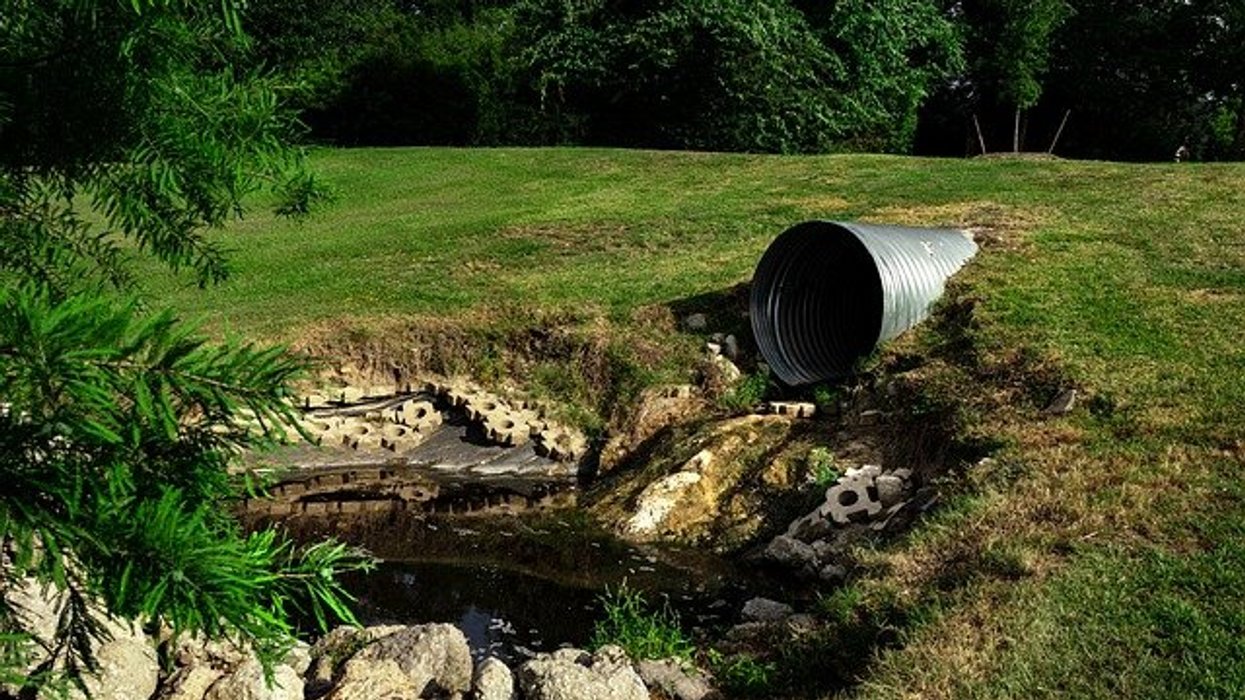culvert emptying into ditch
