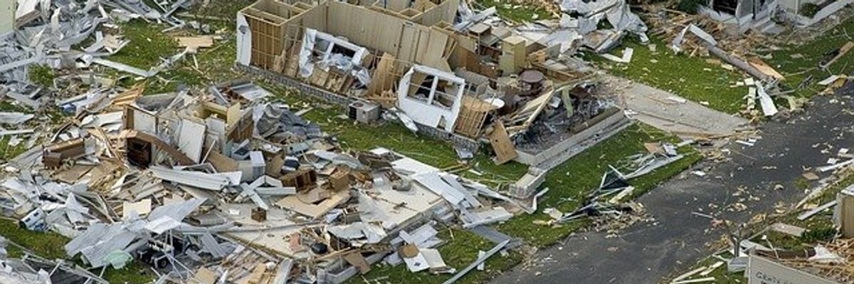 destroyed homes from storm