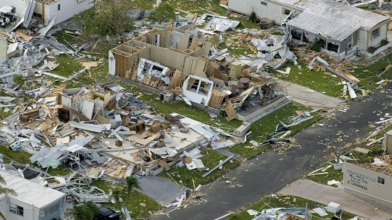 destroyed homes from storm