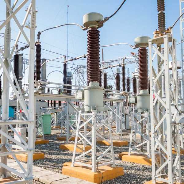 Electrical sub-station as part of the transmission grid