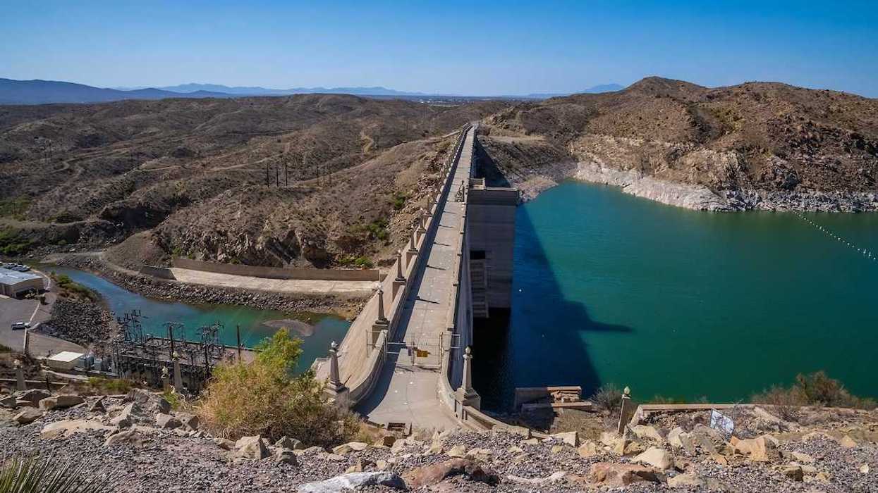 Elephant Butte dam on the Rioi Grande river, New Mexico
