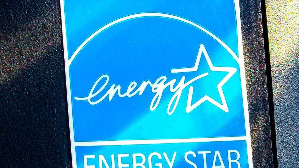 EnergyStar stamp, denoting energy efficiency, on an appliance