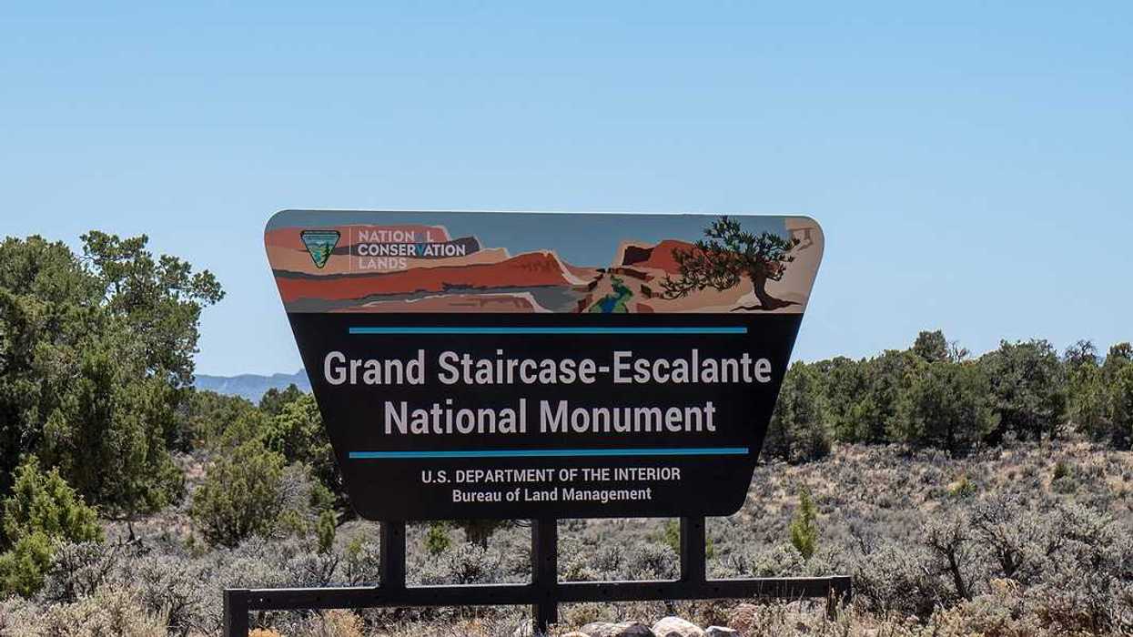 Entrance sign to Grand Staircase-Escalante National Monument, U.S. Department of the Interior, Bureau of Land Management