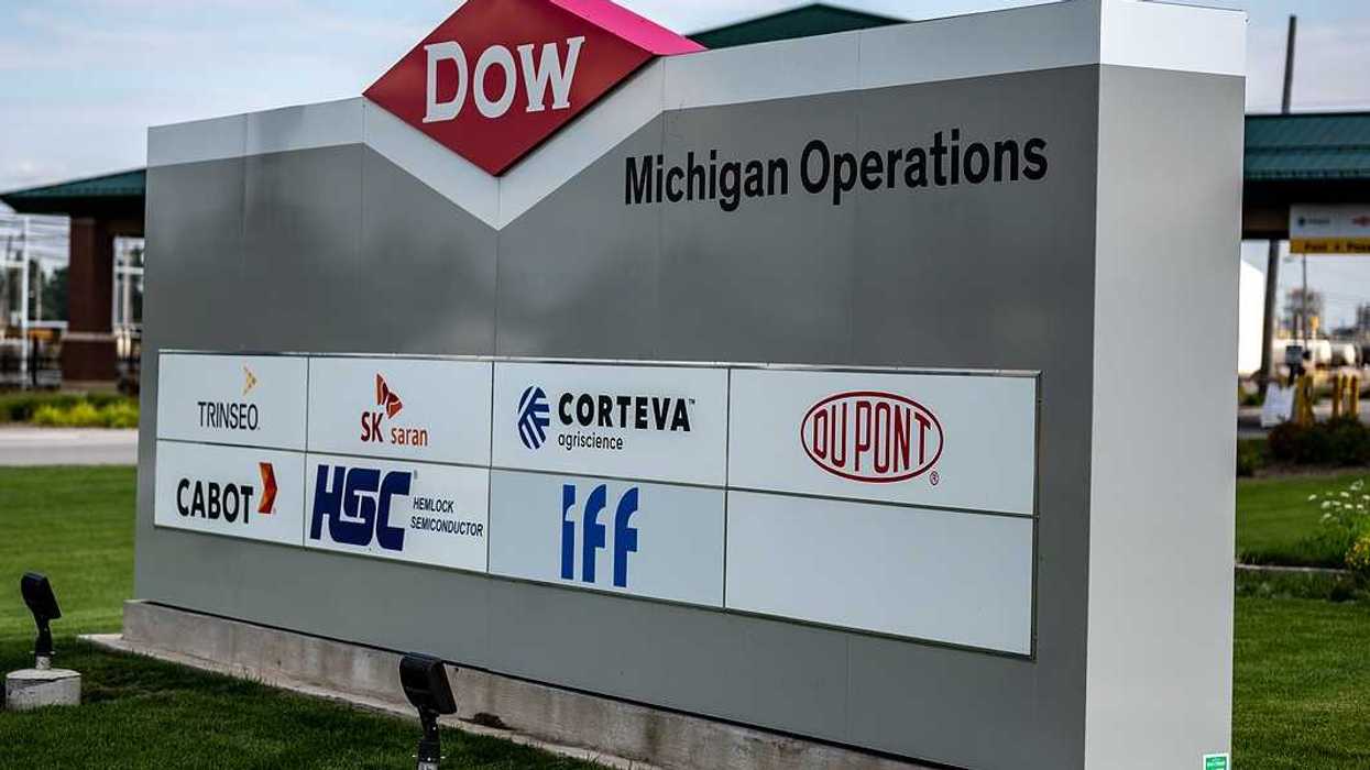 Entrance sign to the DOW Industrial Complex industrial center