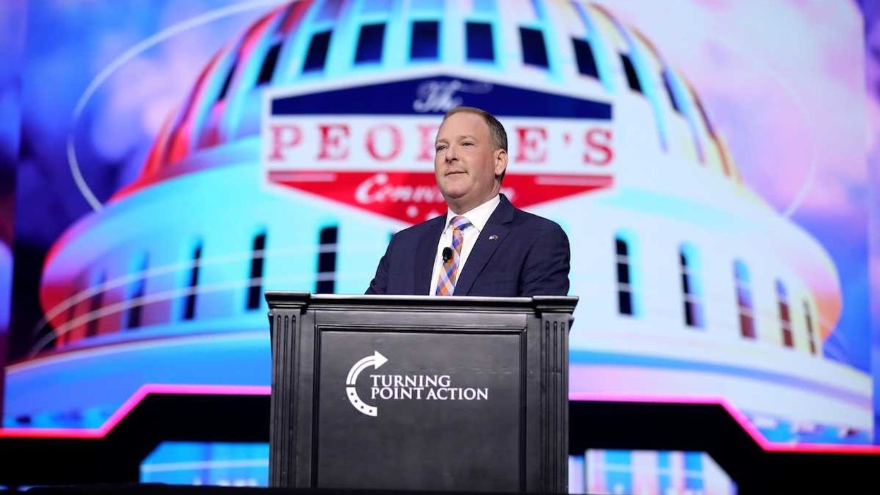 EPA administrator Lee Zeldin speaking with attendees at The People's Convention at Huntington Place in Detroit, Michigan.