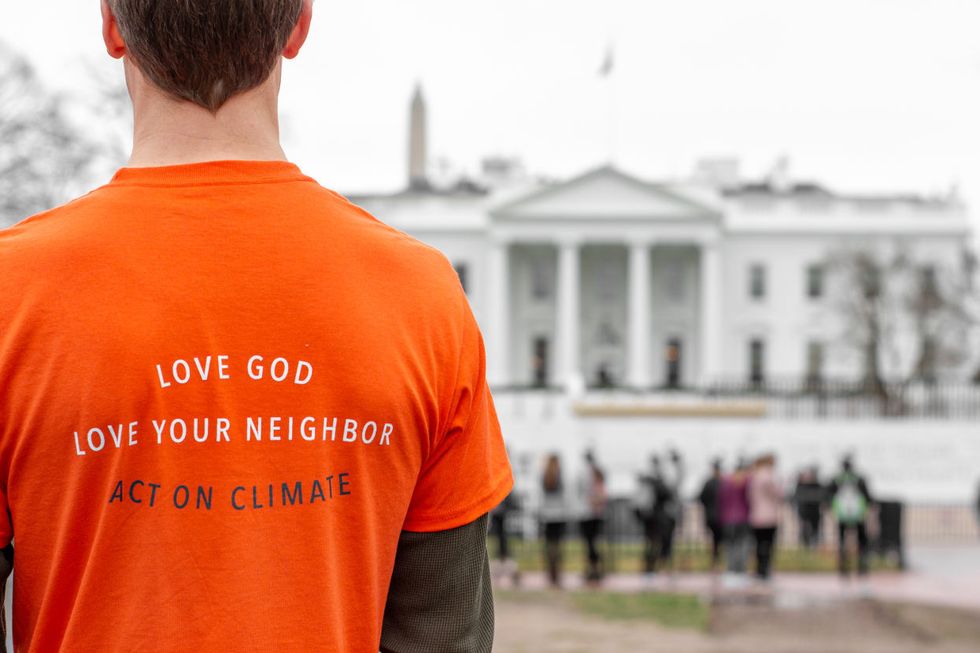 Evangelicals climate change protest