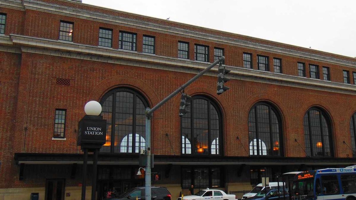 Exterior shot of Union Station, New Haven, Connecticut,