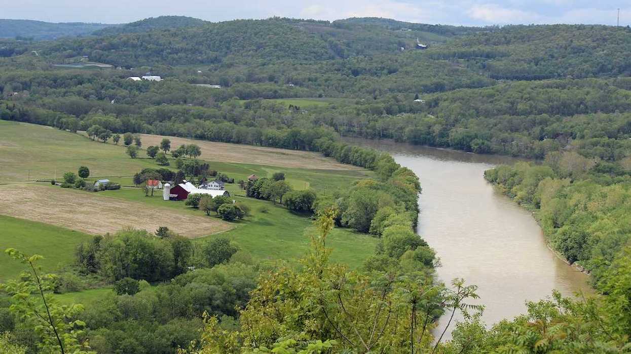 Farmland and farm close to the Susquehanna River.