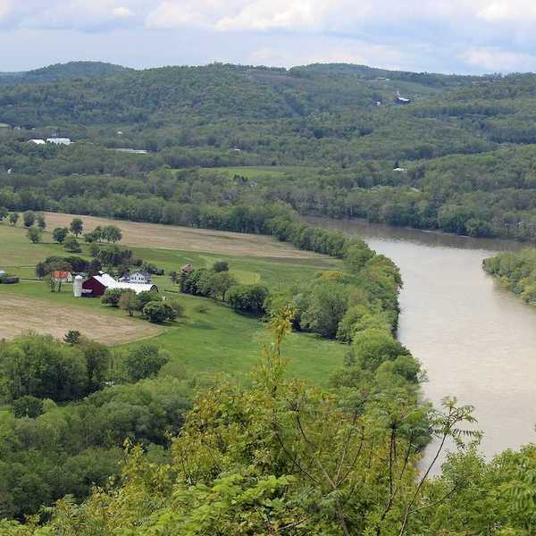 Farmland and farm close to the Susquehanna River.