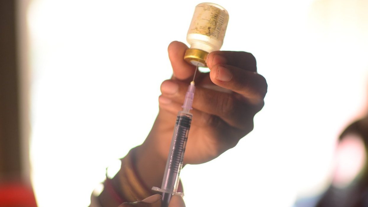 Filling a syringe