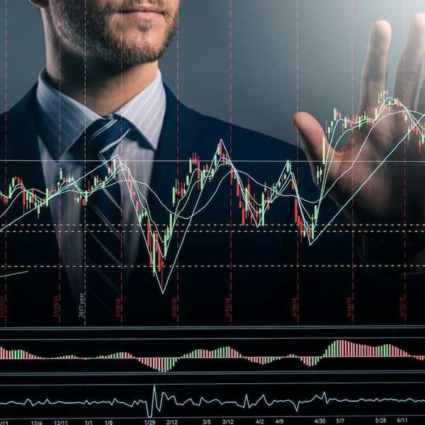 Financial graph superimposed against a "Wall Street Bro"