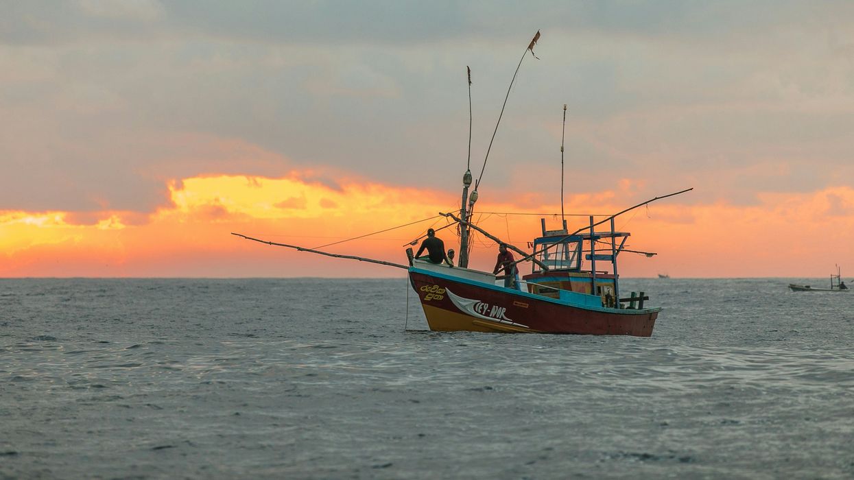 fishing boat at sea