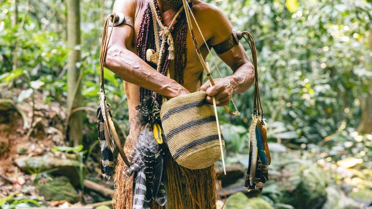 Forest dwelling Ecuadorian Kichwa tribesman