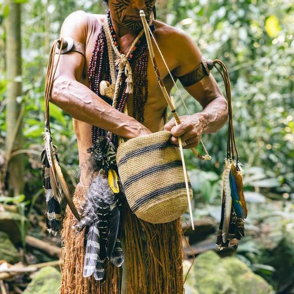 Forest dwelling Ecuadorian Kichwa tribesman