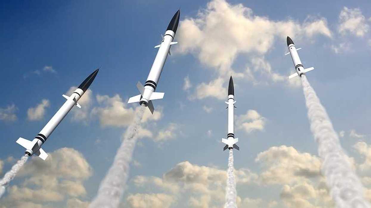 Four missiles under launch