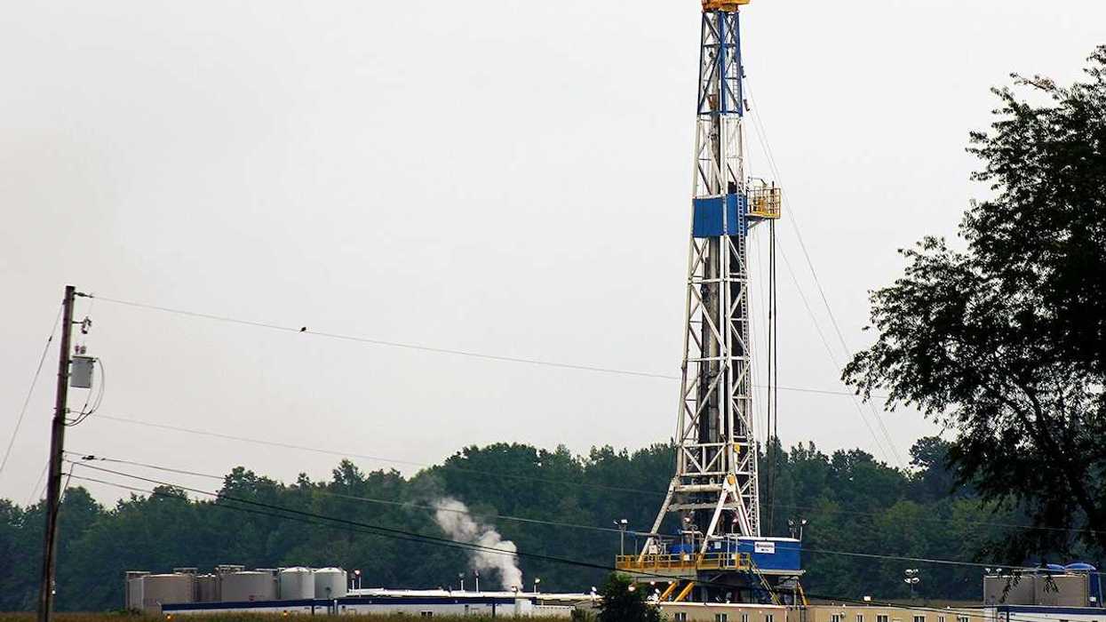 Fracking well pad and drilling site