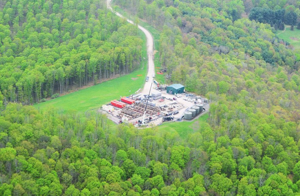 fracking well pad