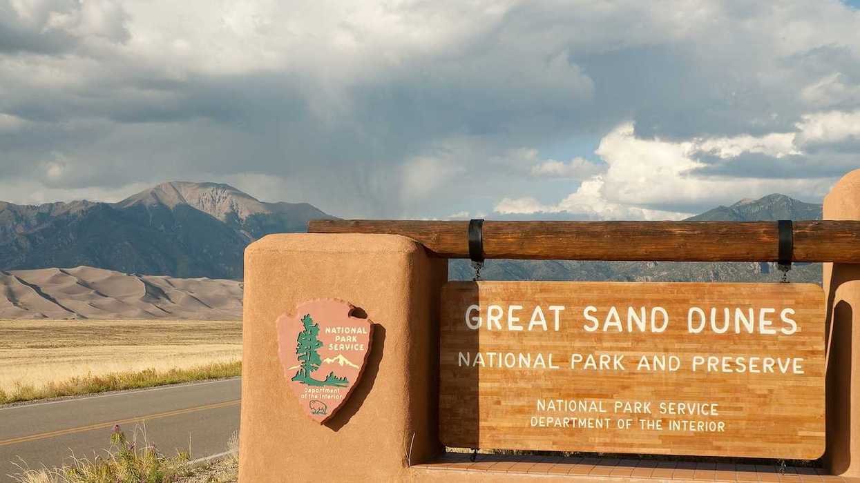 Great Sand Dunes National Park sign