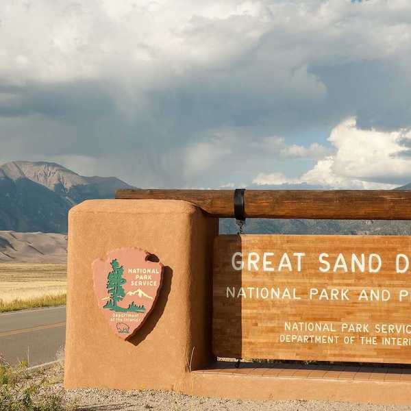 Great Sand Dunes National Park sign